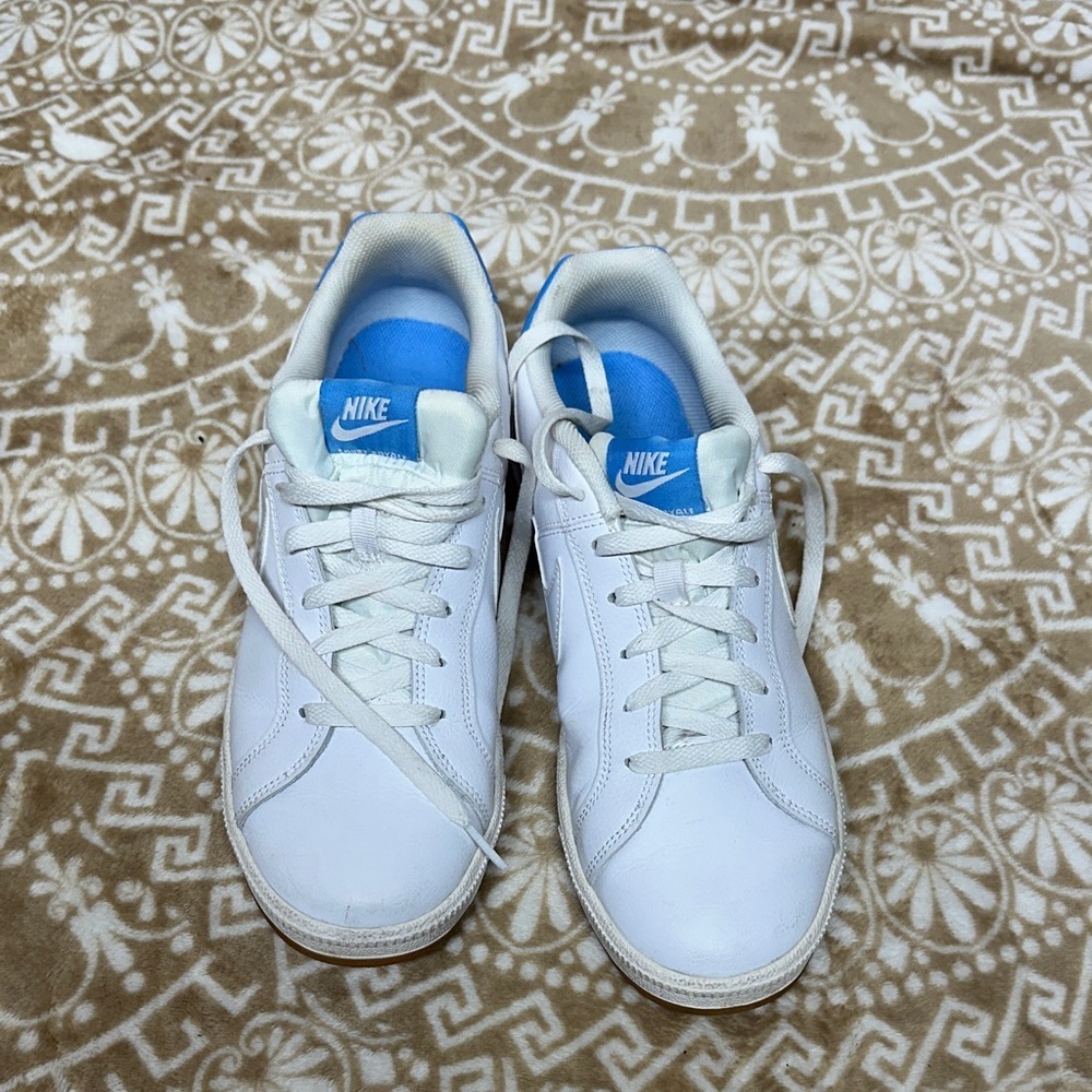 Nike White and Blue Athletic Shoes